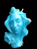 full face turquoise cameo