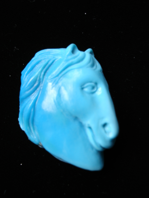 horse turquoise cameo