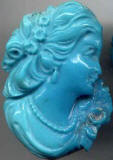 Flora turquoise cameo